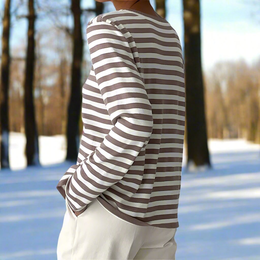 Olivia – Women’s Striped Long-Sleeve T-Shirt