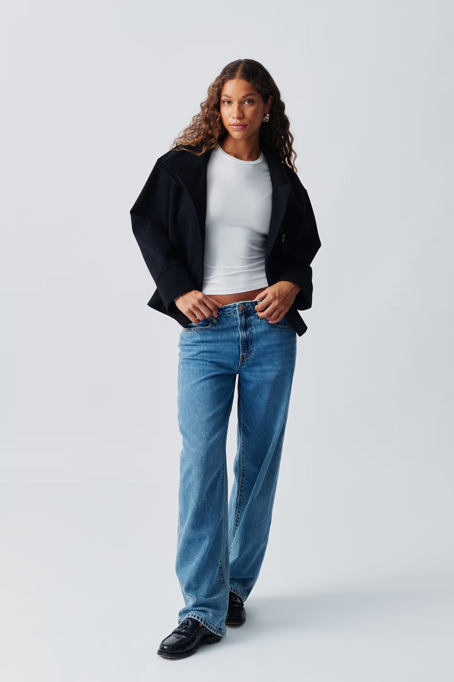 Liana – Structured High-Neck Wool-Feel Jacket for Women