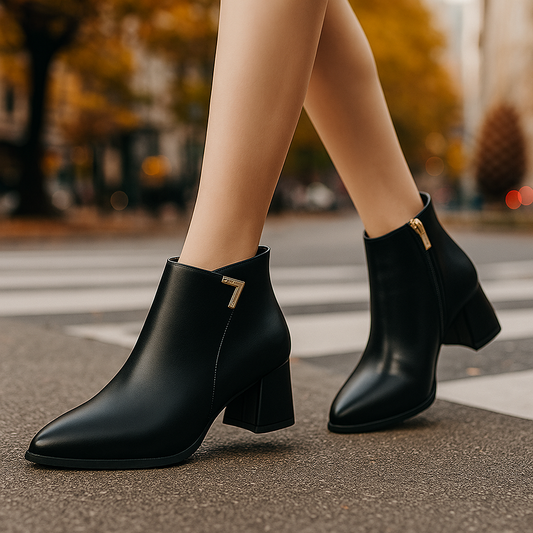 Ava – Block Heel Ankle Boots for Women
