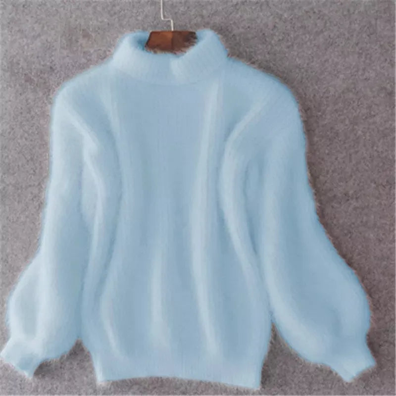 Sophia – Pure Cashmere Balloon-Sleeve Sweater for Women