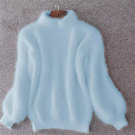 Sophia – Pure Cashmere Balloon-Sleeve Sweater for Women