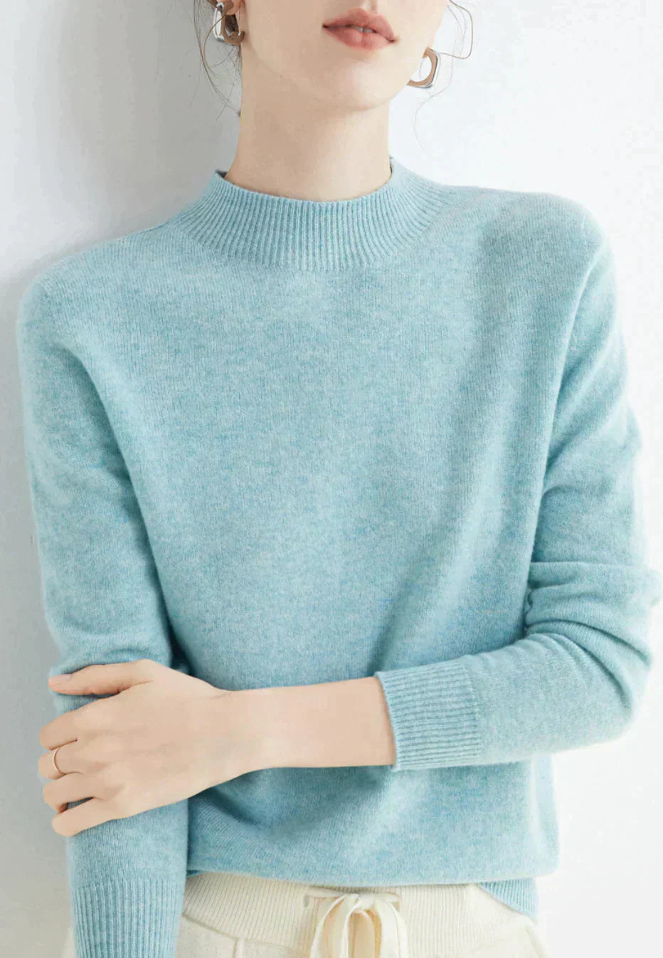 Nora – Cashmere-Feel Minimalist Knit Sweater for Women