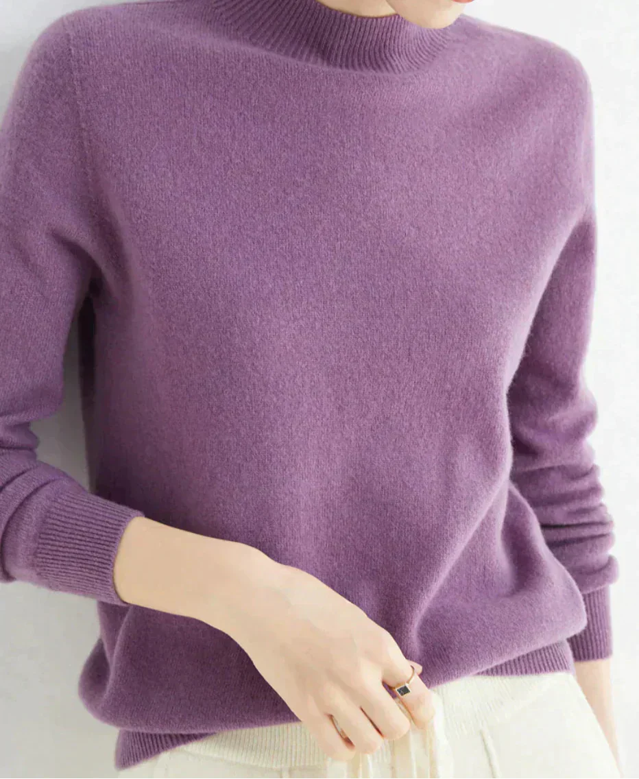 Nora – Cashmere-Feel Minimalist Knit Sweater for Women