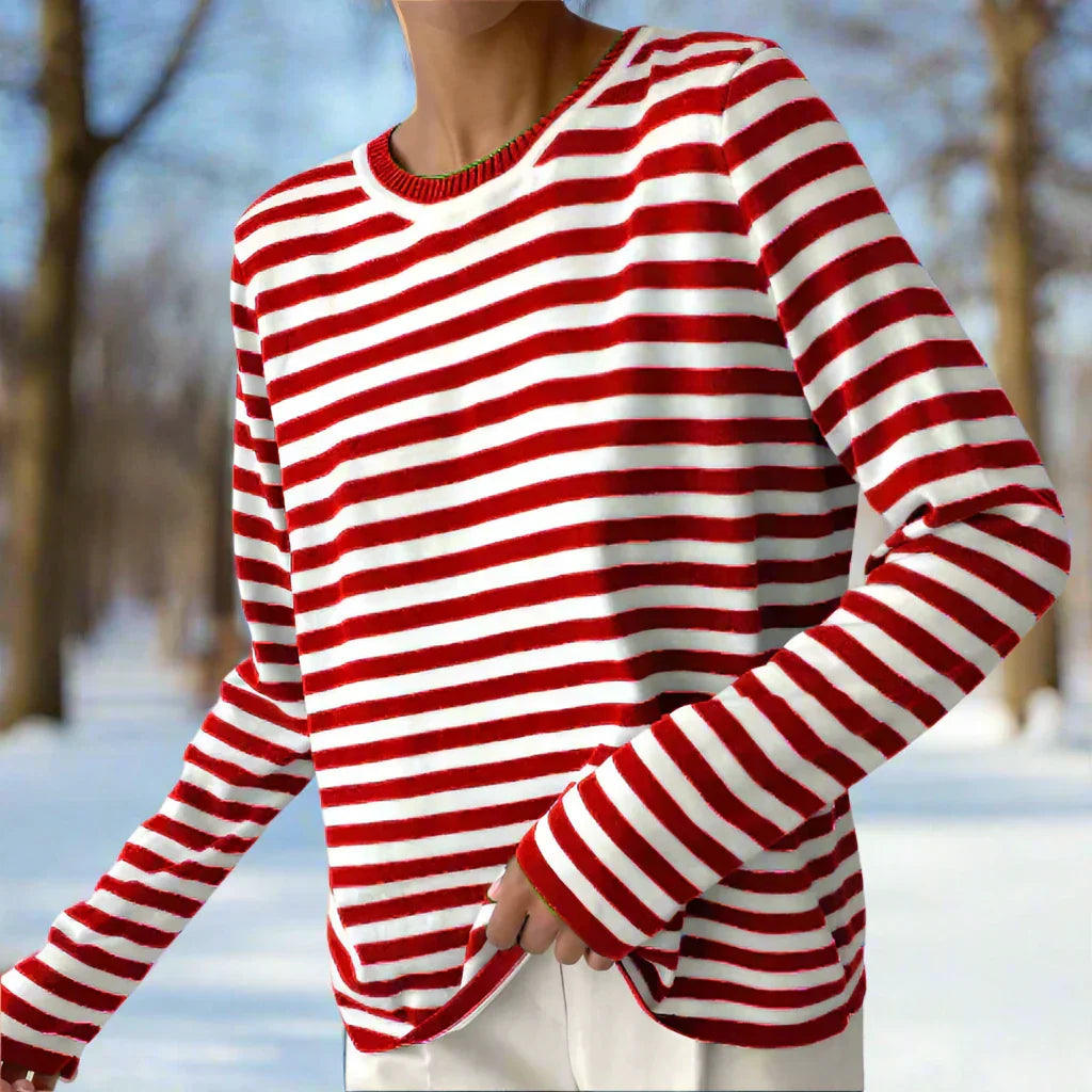 Olivia – Women’s Striped Long-Sleeve T-Shirt
