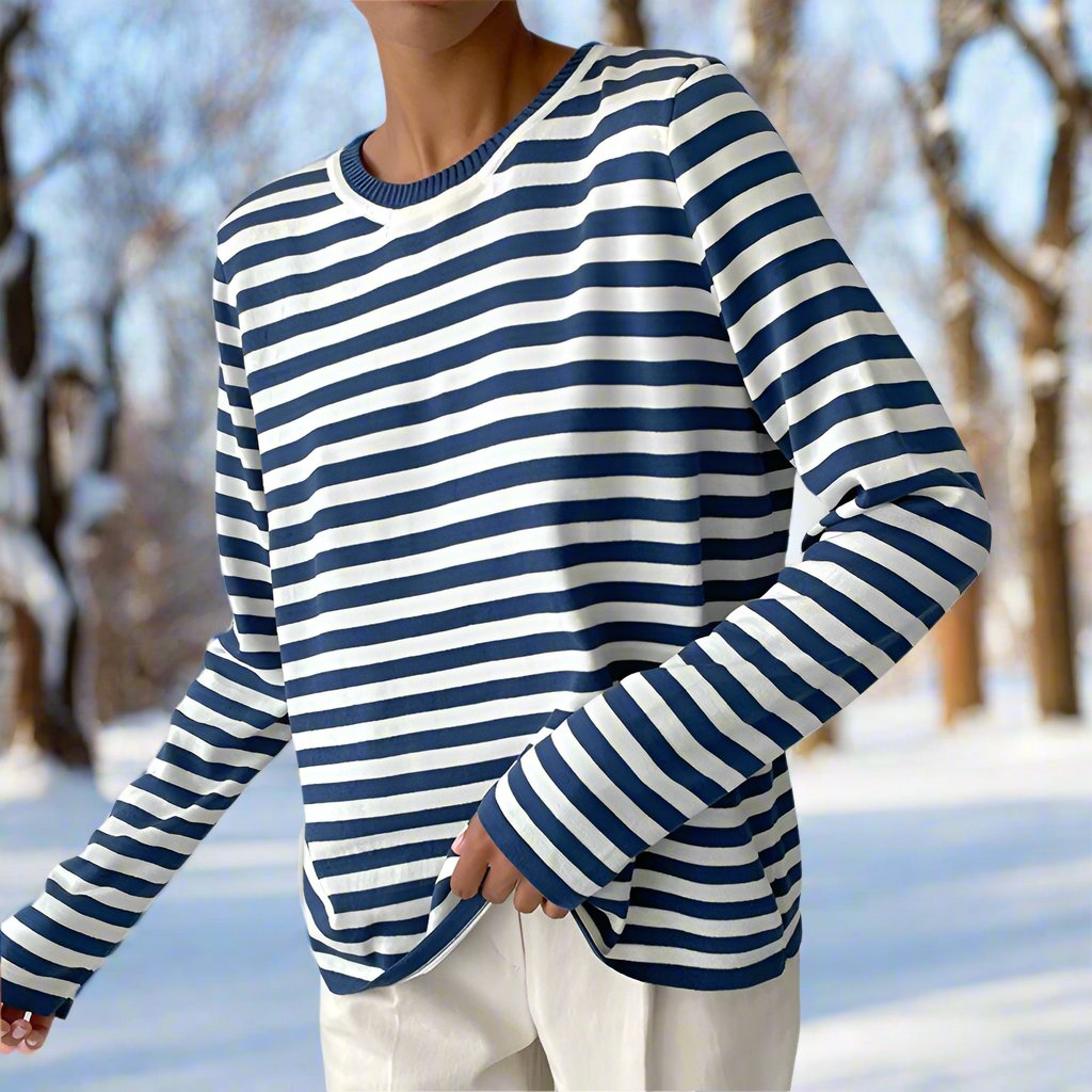 Olivia – Women’s Striped Long-Sleeve T-Shirt