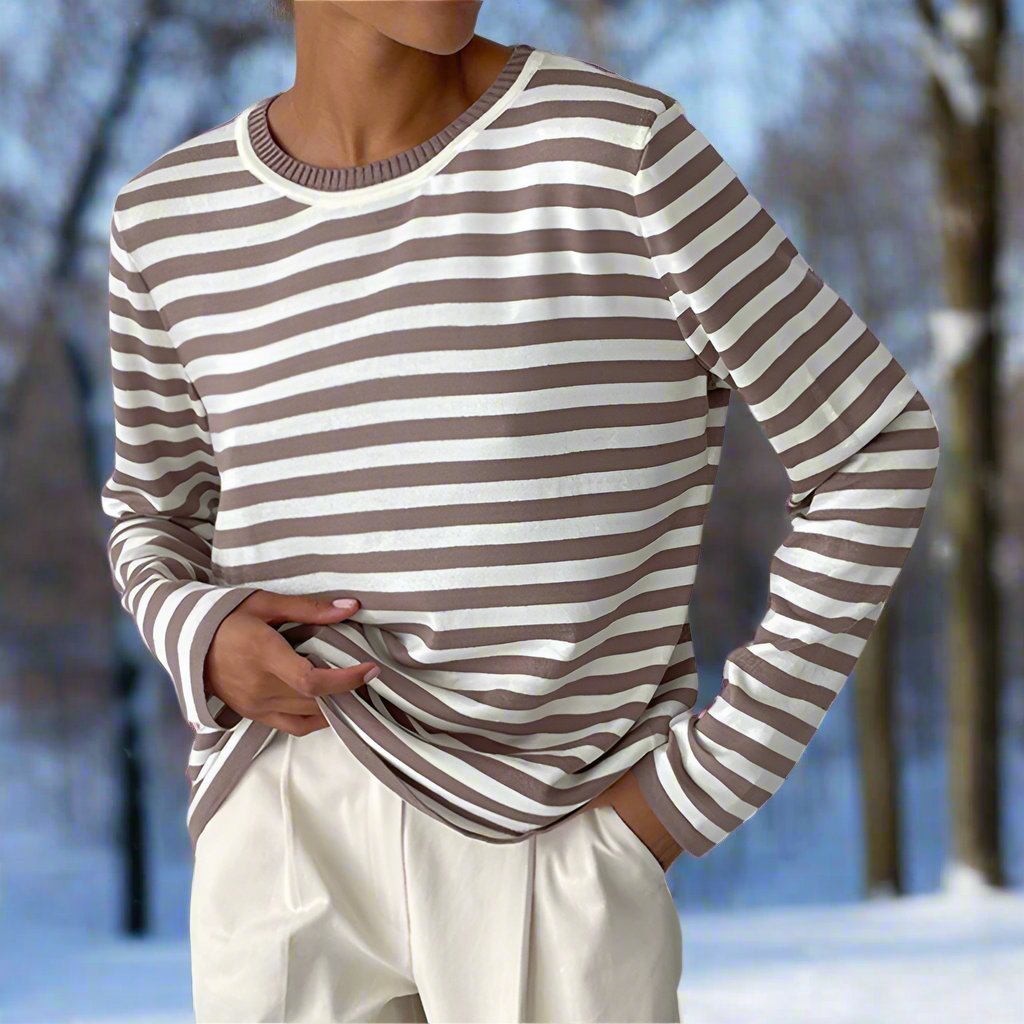 Olivia – Women’s Striped Long-Sleeve T-Shirt