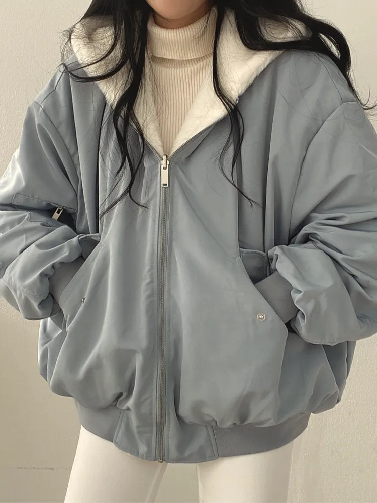 Clara – Cozy Oversized Lined Bomber Jacket for Women