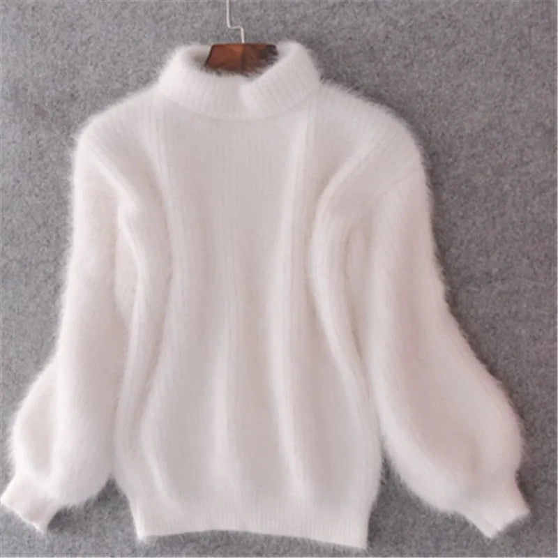 Sophia – Pure Cashmere Balloon-Sleeve Sweater for Women