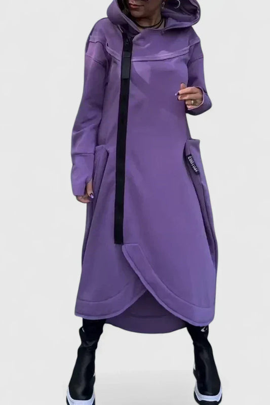 Zara – Hooded Longline Utility Dress for Women