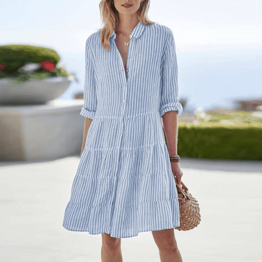 Chloe – Women’s Striped Shirt Dress